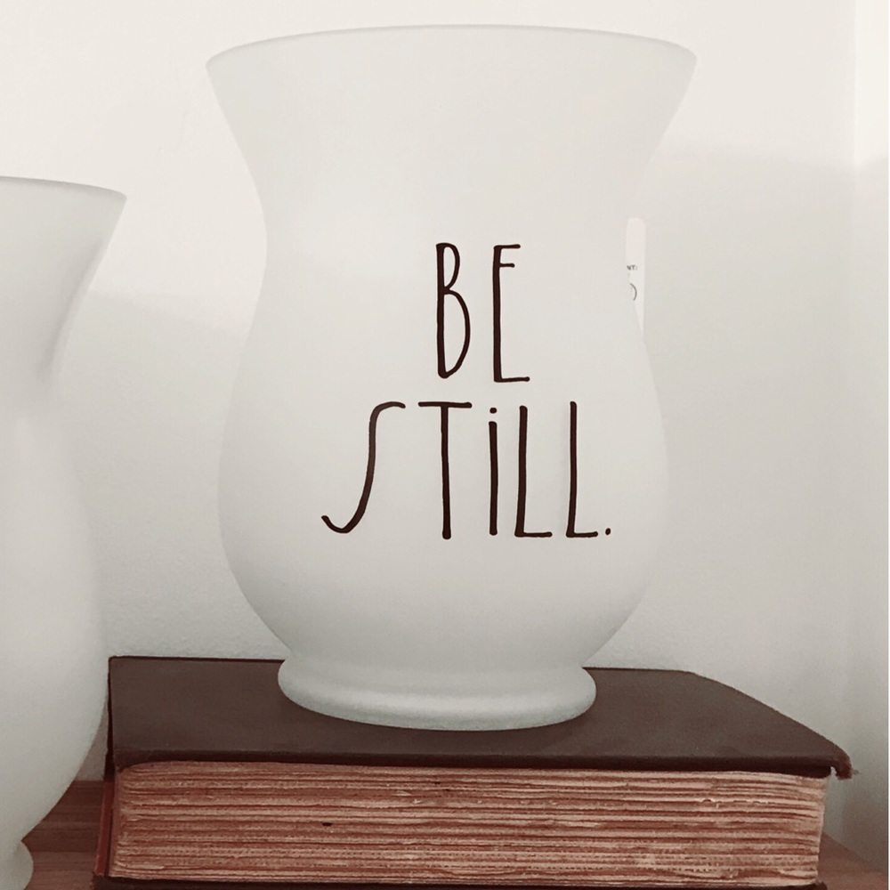 Rae Dunn Frosted Glass Be Still